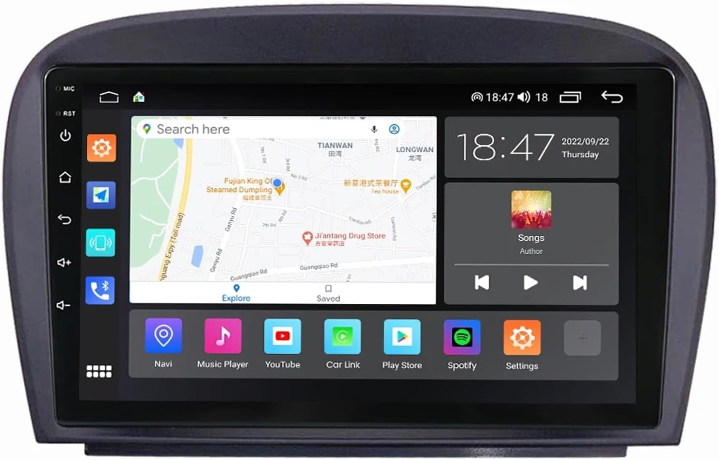 Autoradio Double DIN Android 13 navigation GPS Benz SL R230 - 8
