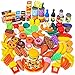 Innedu 139 Pezzi Set Cibo Giocattolo per Bambini, Accessori Cucina Bambini con Verdura e Frutta Giocattolo, Educativo Prima Infanzia Set Regalo per Bambini Bambina 3 4 5 6+ Anni