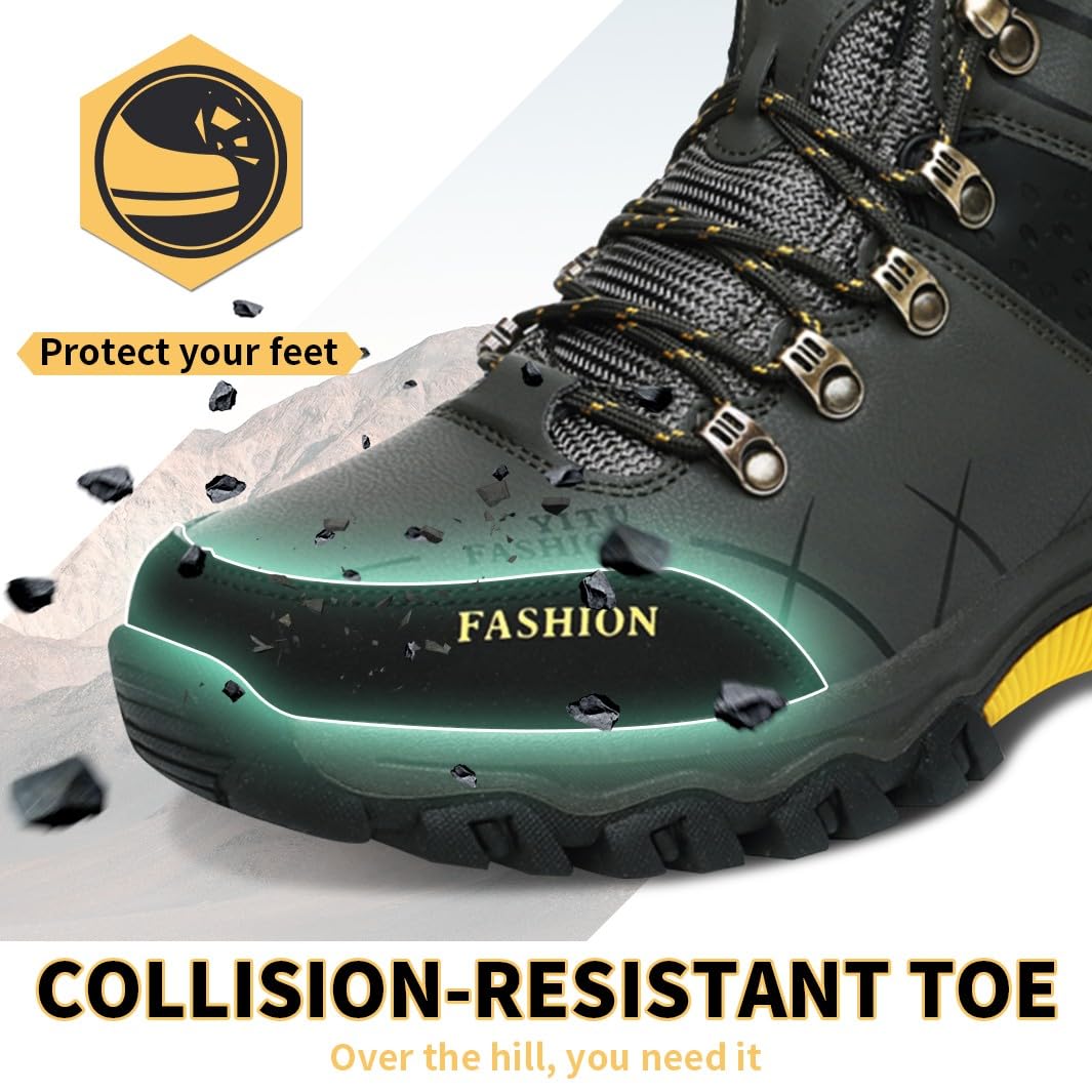 Uomo Stivali da Escursionismo Uomo Scarpe da Trekking Scarpe da trekking all'aperto traspiranti Uomo Stivali da passeggio leggere Antiscivolo Scarpe Sportive