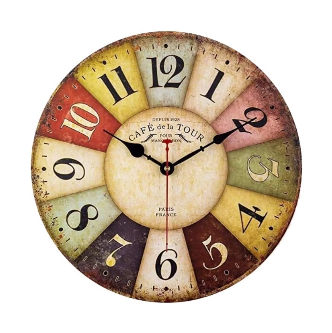 DFHS46JK Wall Decor 12 Inch Thick Wood Kitchen Wall Clock Retro Farmhouse Clocks for Living Room Decor Bedroom Restaurant for living room decor