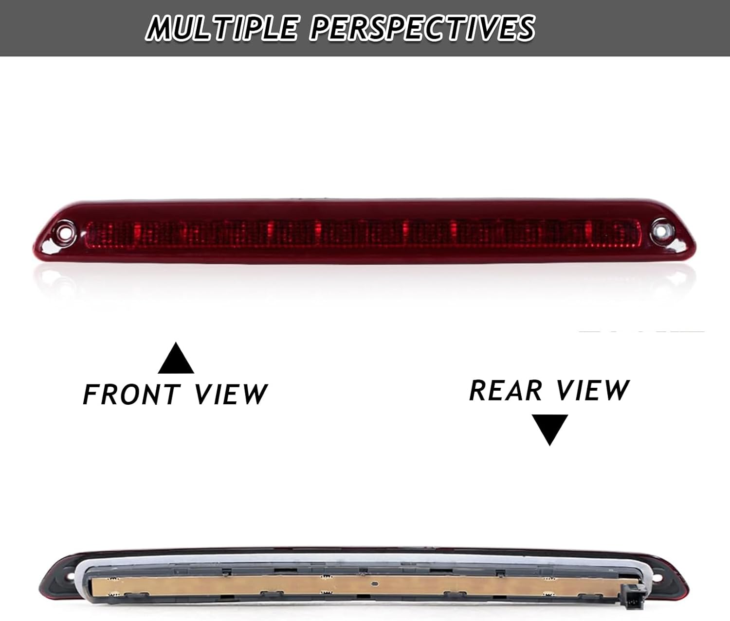 Bewild Rear Door 3rd High Level Mounted Brake Stop Light Fit For 2006-2019 Mercedes-Benz Sprinter W906 High Mount Stop Braking Signal Lamps Red Housing For A9068200456, 2E0945097