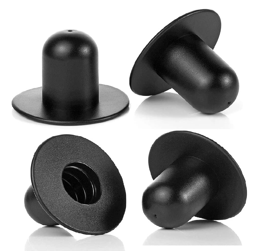 Kayan4 Pack Swimming Pool Wall Plugs Replacement Parts - Above Ground Swimming Pool Filter Pump Strainer Hole Plug Stopper Compatible with Intex & Bestway (Black)