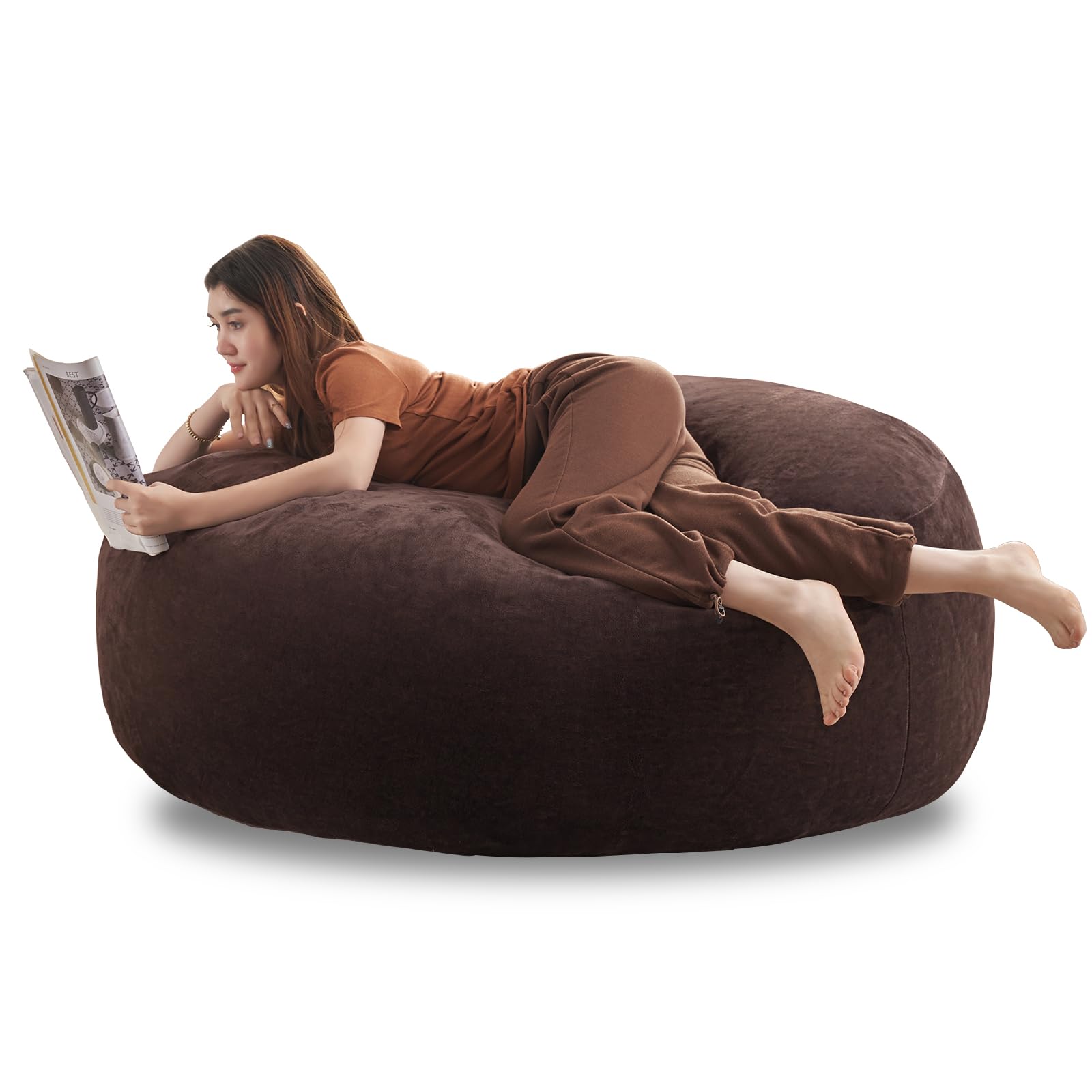 Big Bean Bag Chairs for Adults，Bean Bag Chair with Filler，Memory Foam Chair，Removable and Washable Flannel Cover, Giant Bean Bag, Suitable for Living