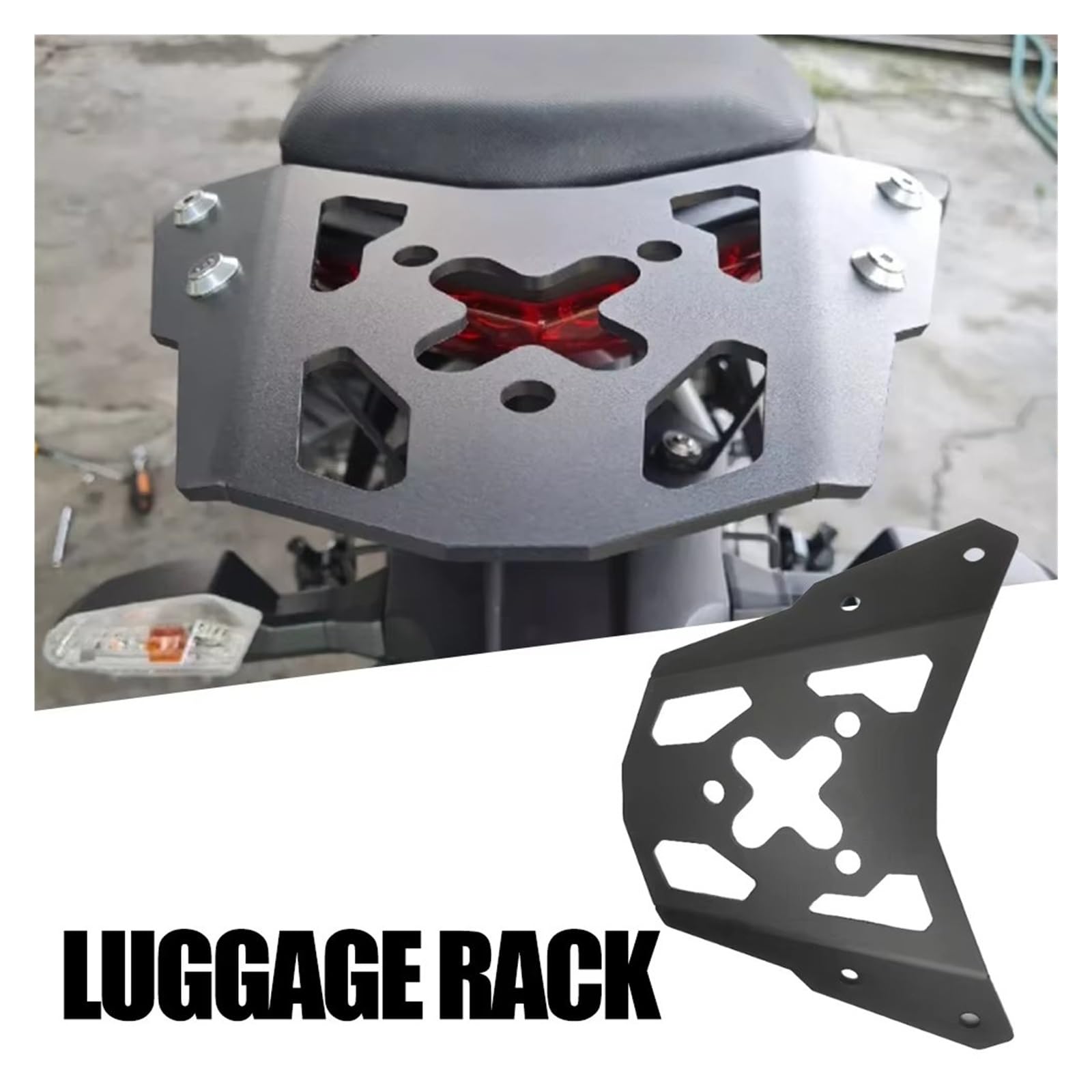 Portaequipajes Trasero para Kawasaki para Ninja para 650 ER6N ER-6N ER6F ER-6F Accesorios Motocicletas Trasero Portaequipajes Estante Soporte para Caja Superior 2012-2016 Motorcylce Portaequipajes