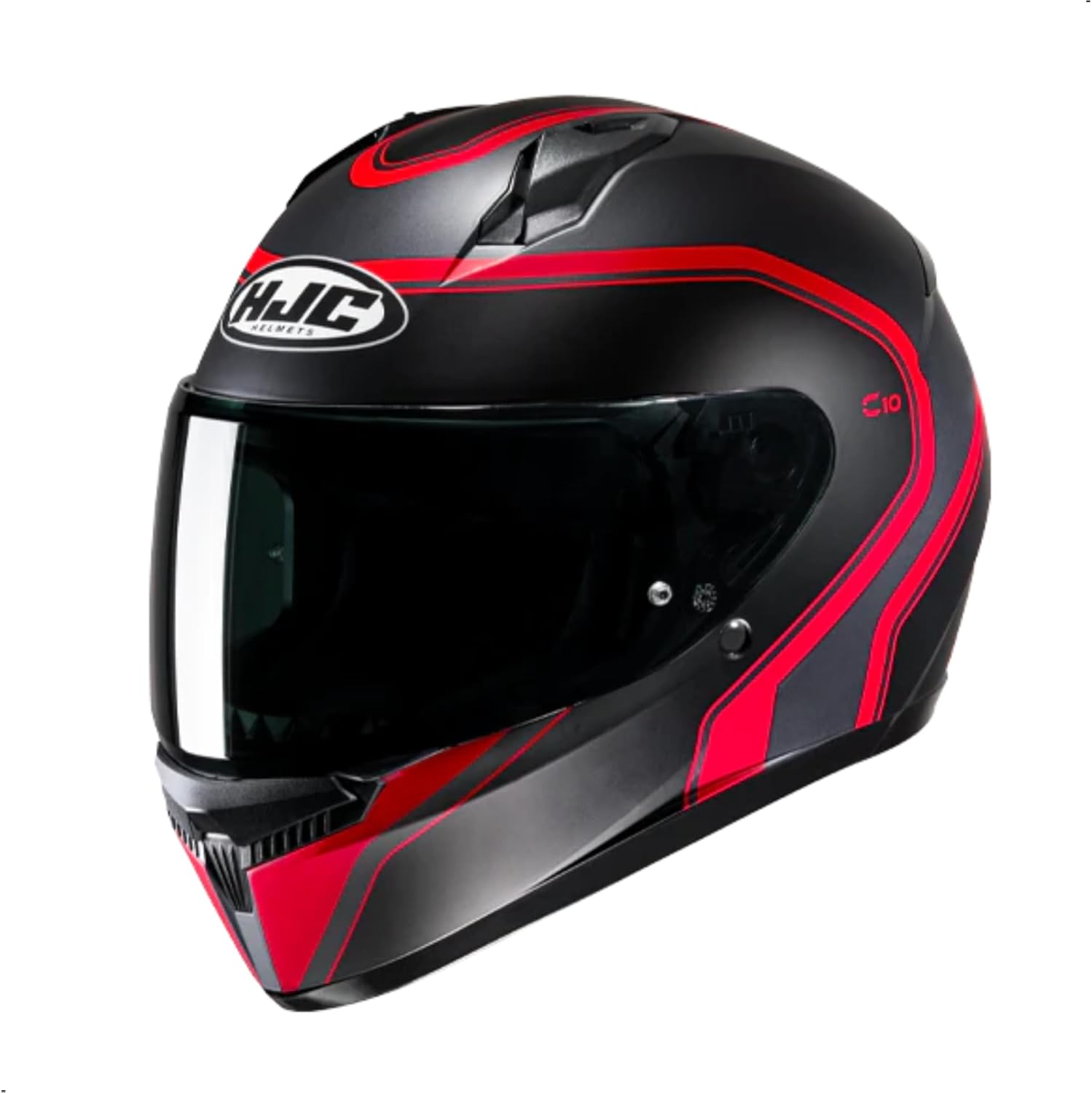 HJC C10 ELIE Full Face Motorcycle Helmet with HJ-34P Pin-lock Shield, DOT Approved (MC1SF, XX-Large)