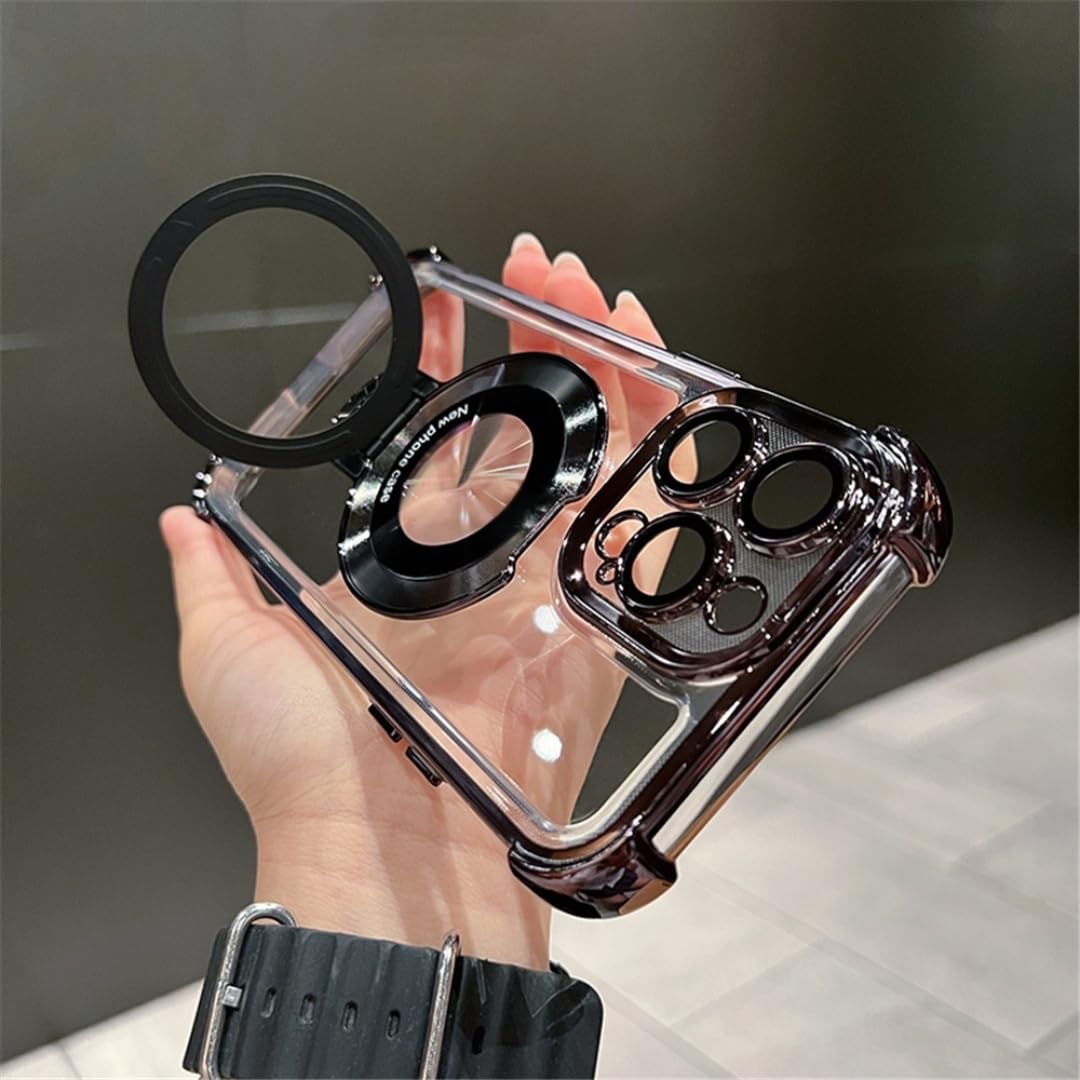 Coque magnétique iPhone 13 Pro Max antichoc noire avec support - 8