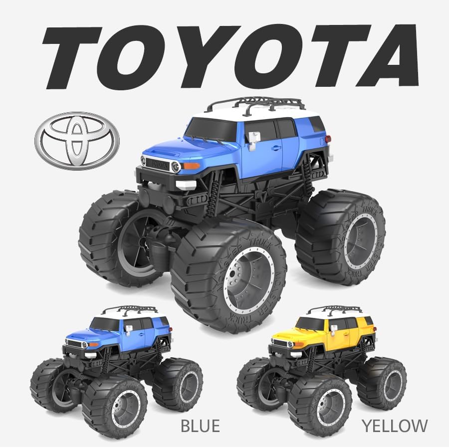 Miniatura 8 de Vinie Jeep a control remoto para niños, autos RC Toyota FJ Cruiser 2007, escala 124, juguetes para niños con licencia oficial, 2.4Ghz inalámbrico,