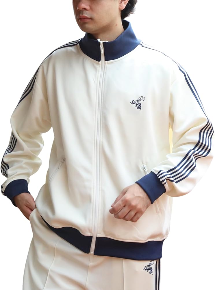 Amazon | 8(eight) (エイト) トラックジャケット メンズ リブ配色