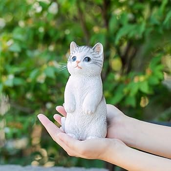 Amazon.co.jp: [デバリエ] ネコ 置物 リアルなヒゲ インテリア