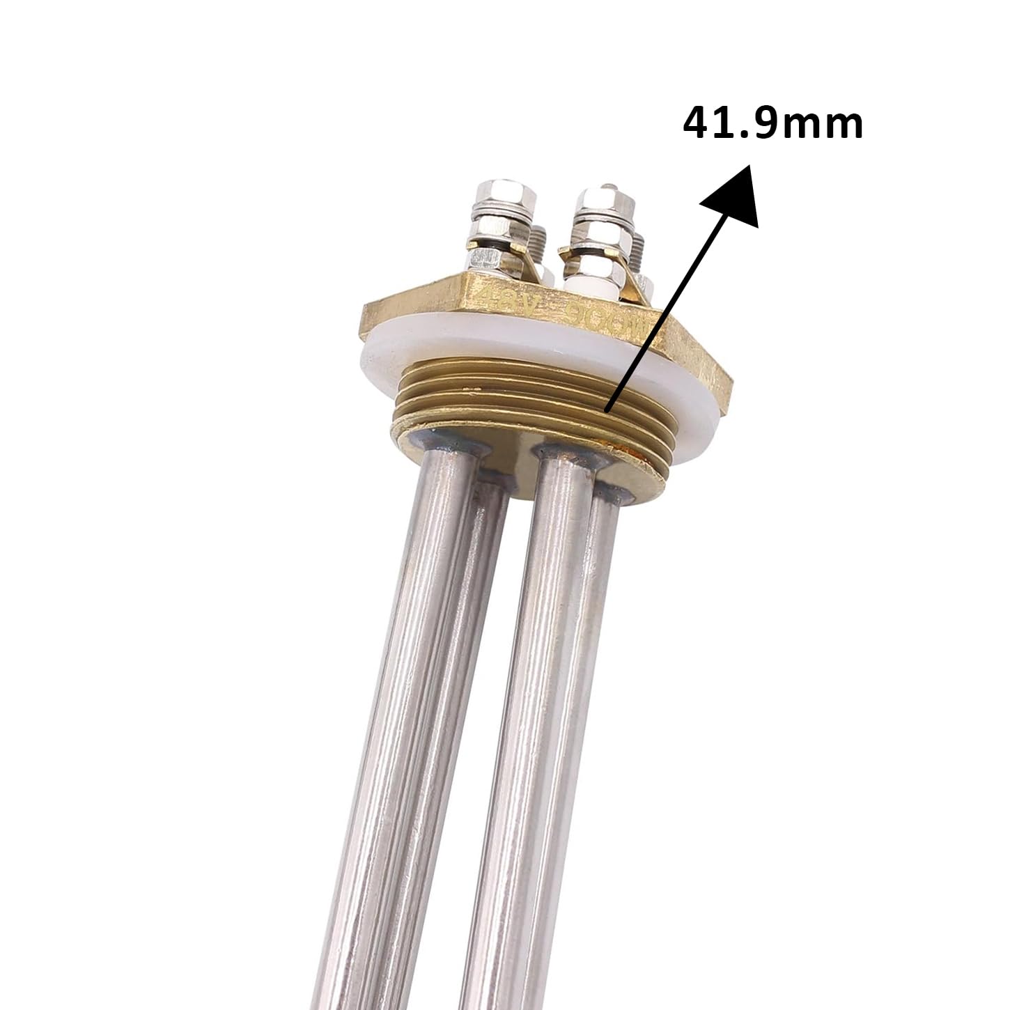 aiicioo DC 48V 900W Stainless Steel Solar Panel Heater Element with Heating 1.25" Standard Flange BSP Thread