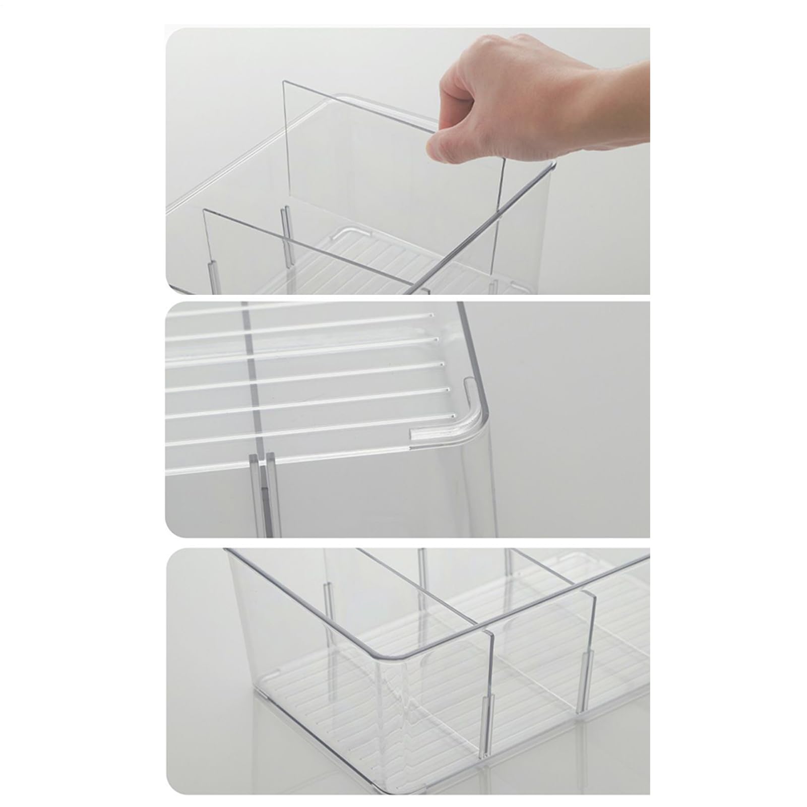 Generico Porta té transparente con divisores extraíbles