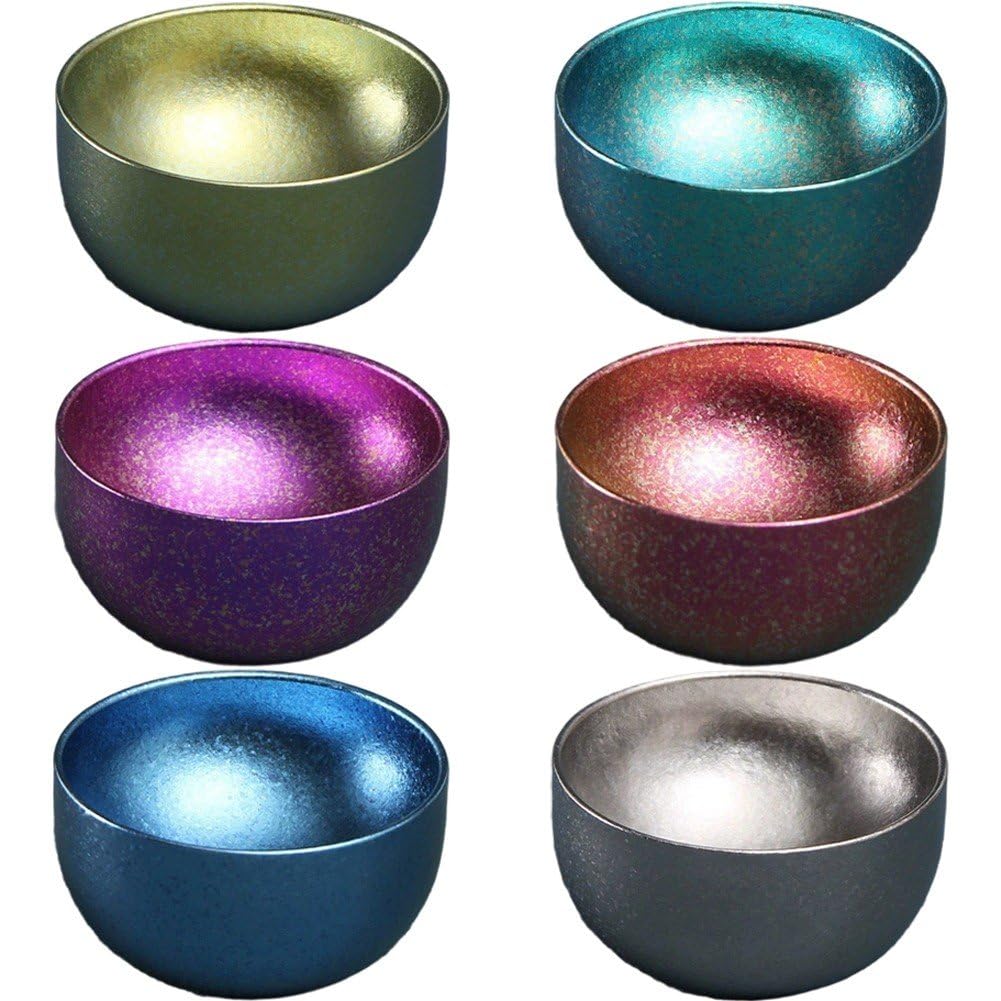 Tasse à thé en titane pour camping - Gobelet double couche plein air 50ml