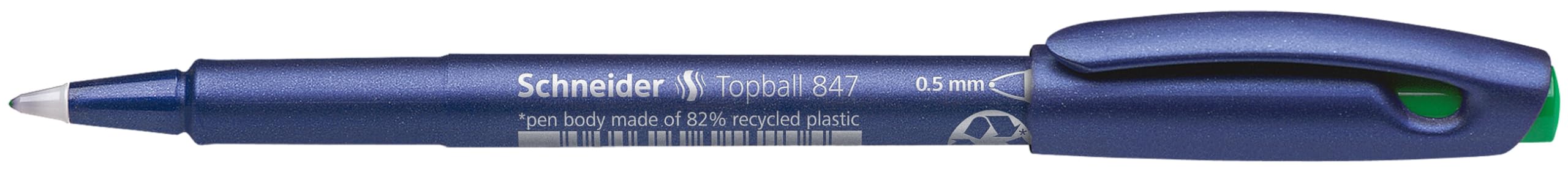Schneider Topball 847 Lot De 10 Rollers Pointe Plastique 0.5mm - Encre Rouge