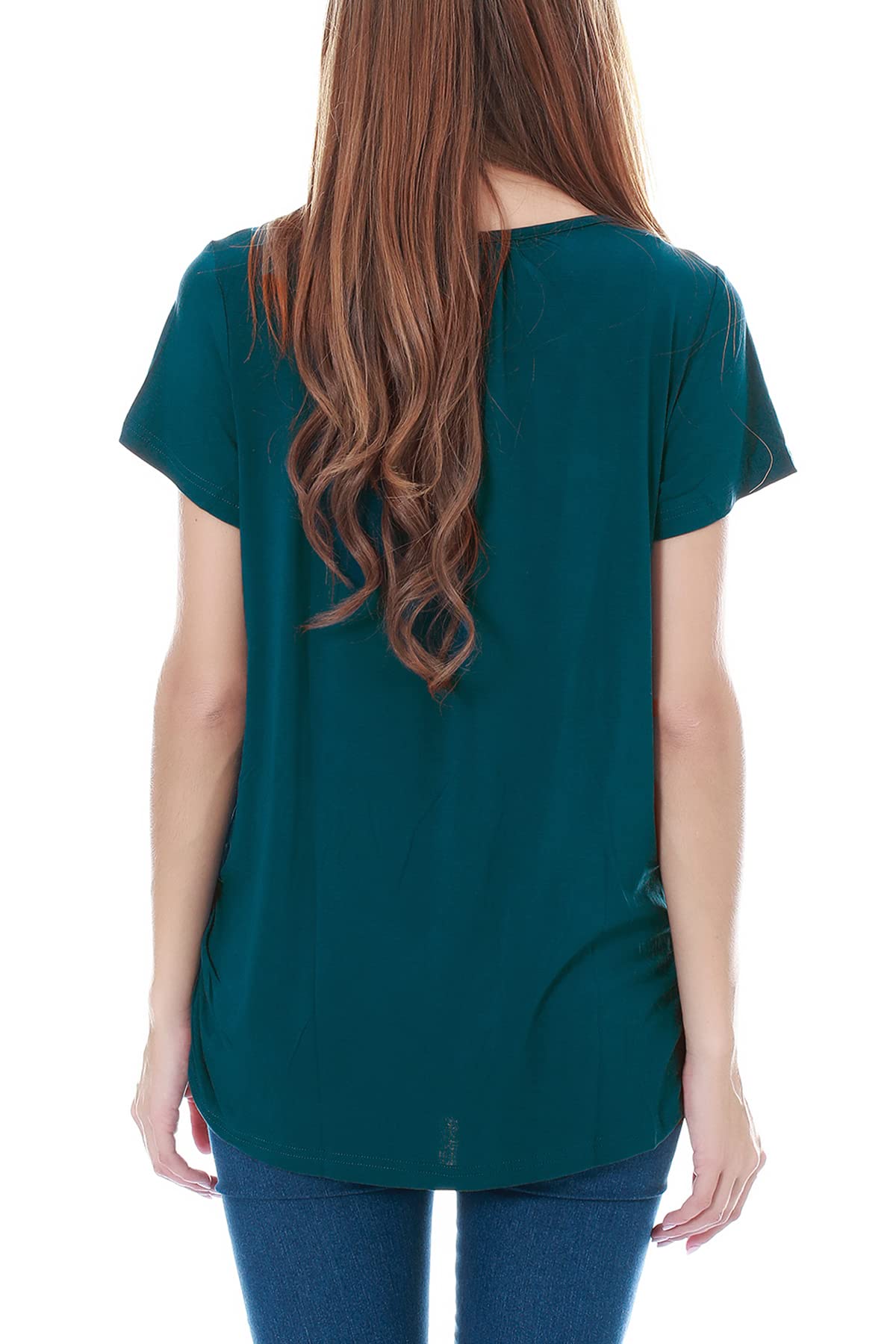 Smallshow T-Shirt d'allaitement de Maternité à Manches Courtes pour Femmes Rayonne Veste d'allaitement