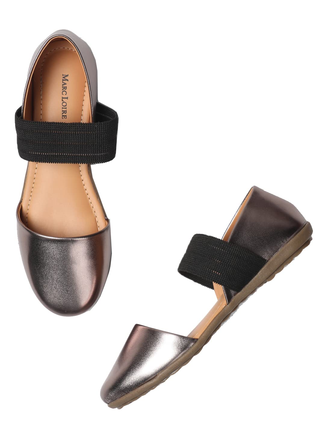 Marc Loire Womens Casual Slip on Flat Ballerina Shoes (Gun Metal, Numeric_8) (B09NXSTJ2F) Amazon Price History, Amazon Price Tracker