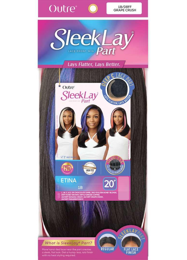 Outre Lace Front Wig - Sleeklay Part - Deep C Lace Part - Etina (DARK BROWN 2)