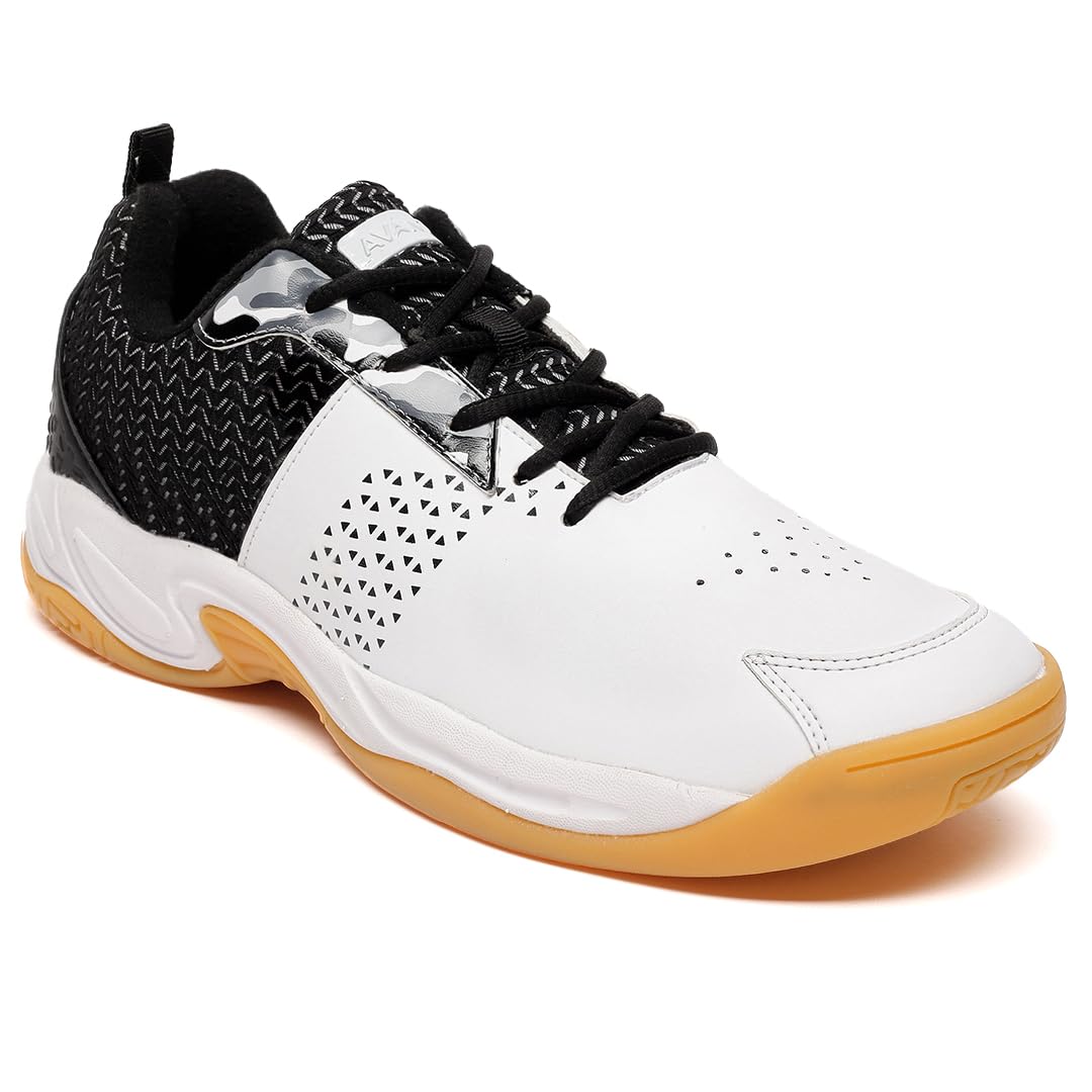 AVANT Mens Smash Badminton Shoes - Non Marking Shoes, Slip Resistant Rubber Outsole, Die Cut PU Foam Sockliner for Plush Comfort, Ideal for Indoor Games (Squash, Volleyball) (AVMSH150CL01UK6_White) (B0DBR6XQ2C) Amazon Price History, Amazon Price Tracker