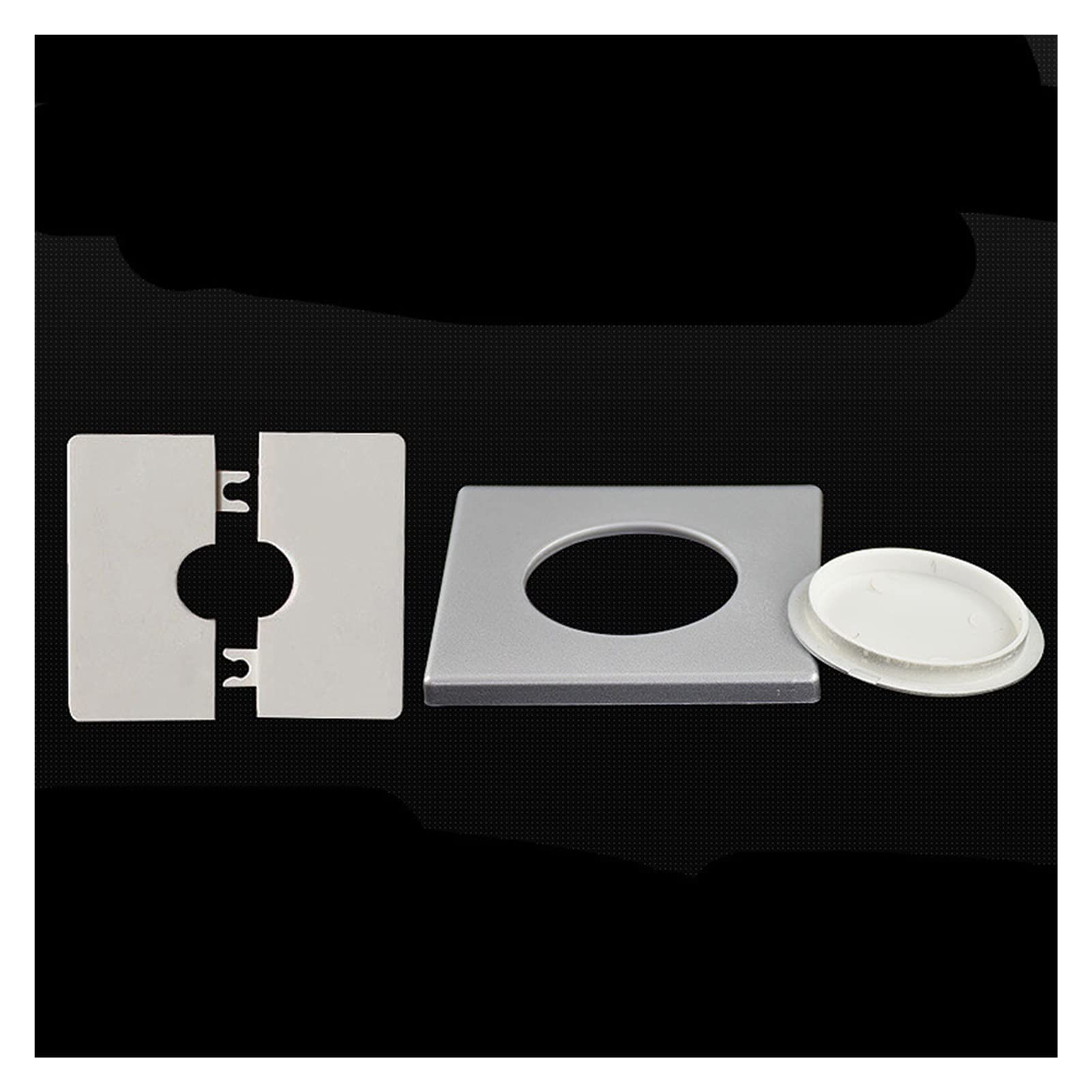 Pannello di copertura con fibbia da 22 mm - Riparazione rapida for tubi, docce e sfiati for asciugatrice (copertura in plastica for fori nel muro, 1 pezzo)