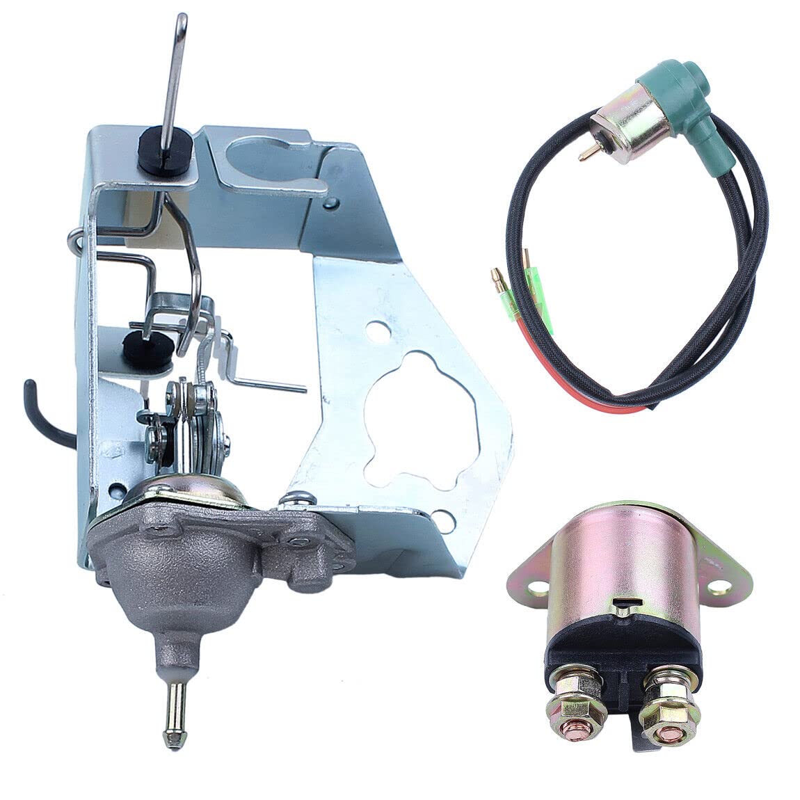 for Honda GX390 188F 13HP Engine Auto Choke Damper Bracket Solenoid Relay Kit, for gx390 auto Choke kit, for auto Carburetor Choke Valve Bracket Solenoid Relay kit for Honda gx390