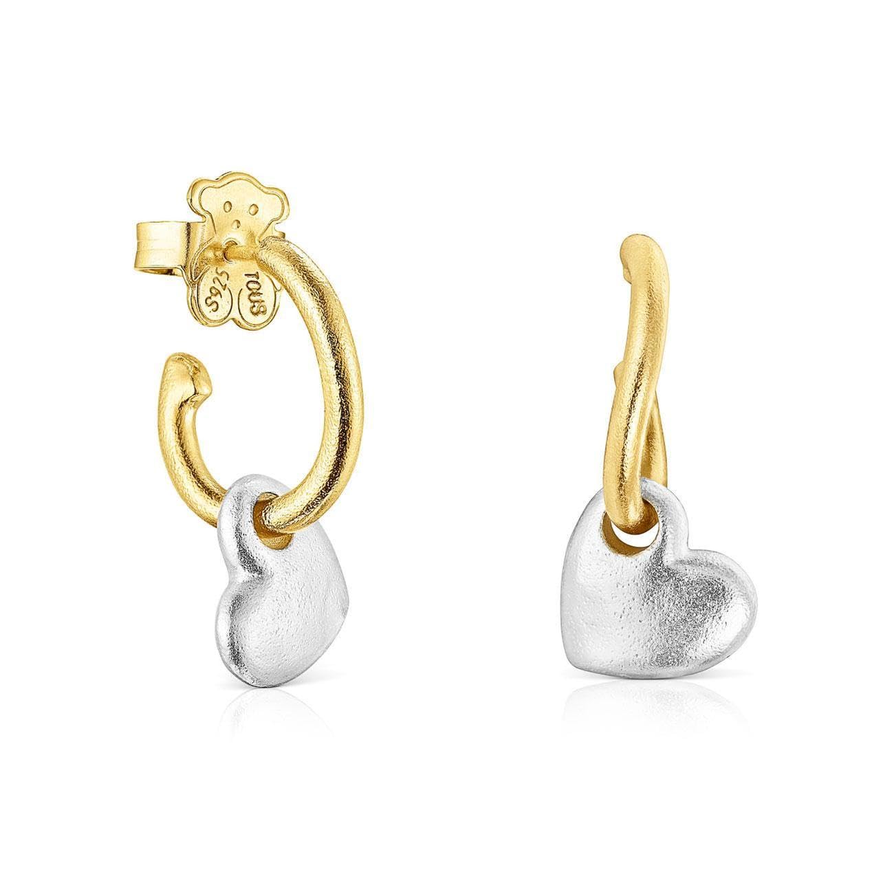 TOUSPendientes para Mujer con Baño de Oro 18 kt sobre Plata, Elegante y Versátil. Colección Luah