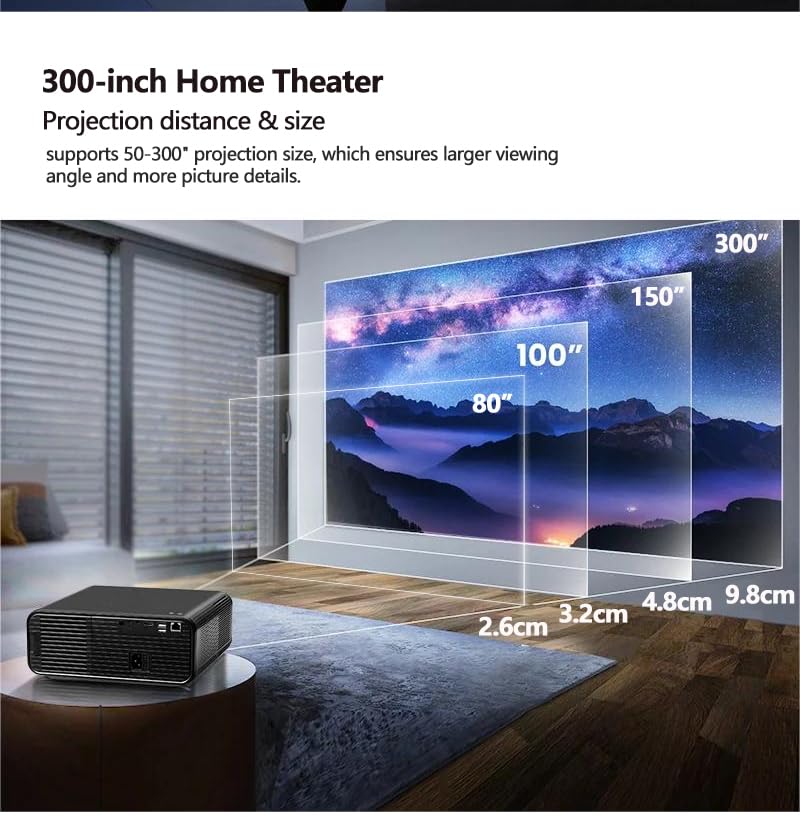 Image of Flash Smart Android Projector | 32000 lm Brightest | Native Full HD 1080p with 4K Support | 2GB+32GB | HDR10+ | HDMI eARC | WiFi Bluetooth | Home Cinema Projector