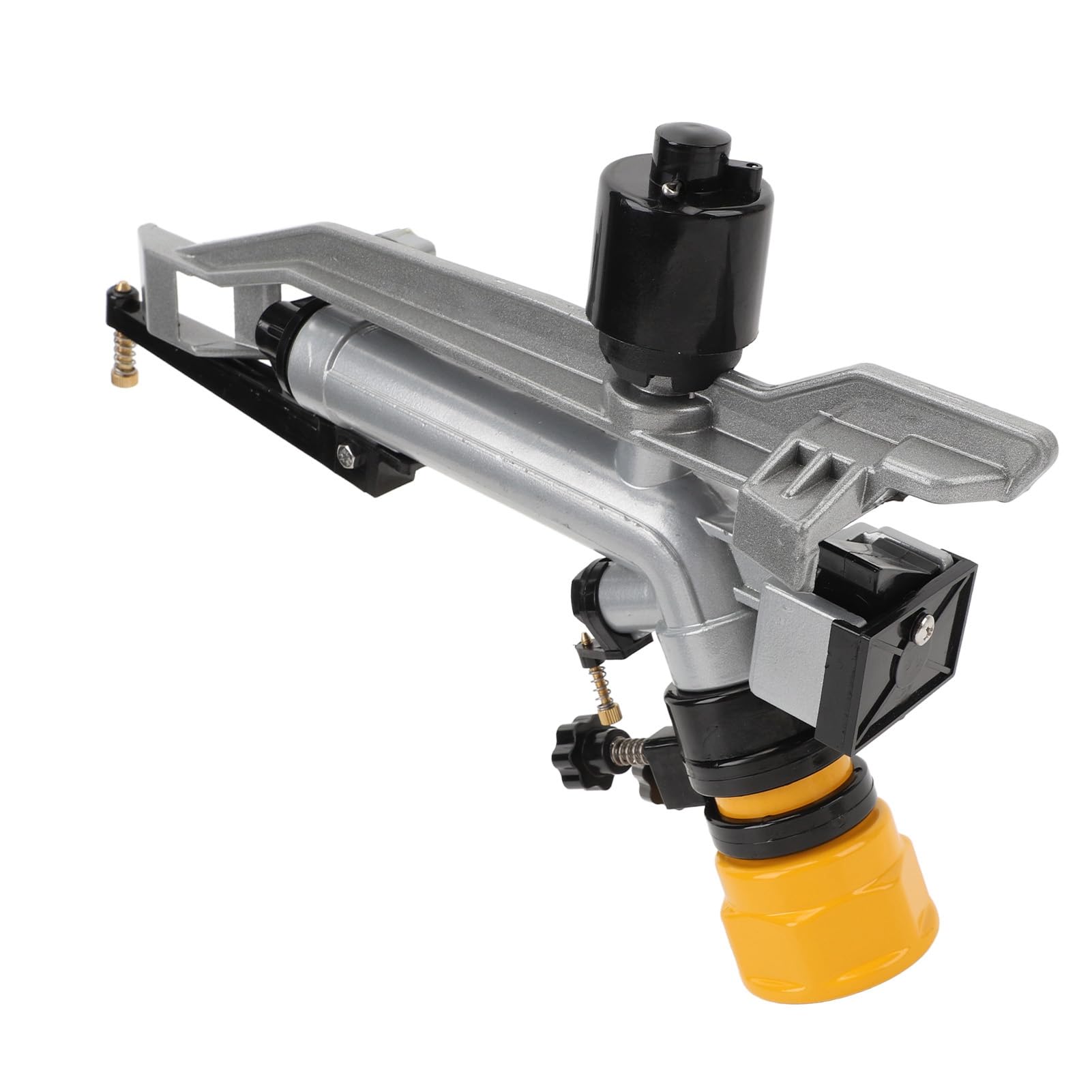 Fabater Irrigatore per Irrigazione Agricola Regolabile a 360 Gradi con Set di Ugelli, Irrigatore per Acqua da Giardino per Prato Agricolo in Lega di Alluminio, Portata 18-36 M, Pressione 0,2-0,6 MPa,