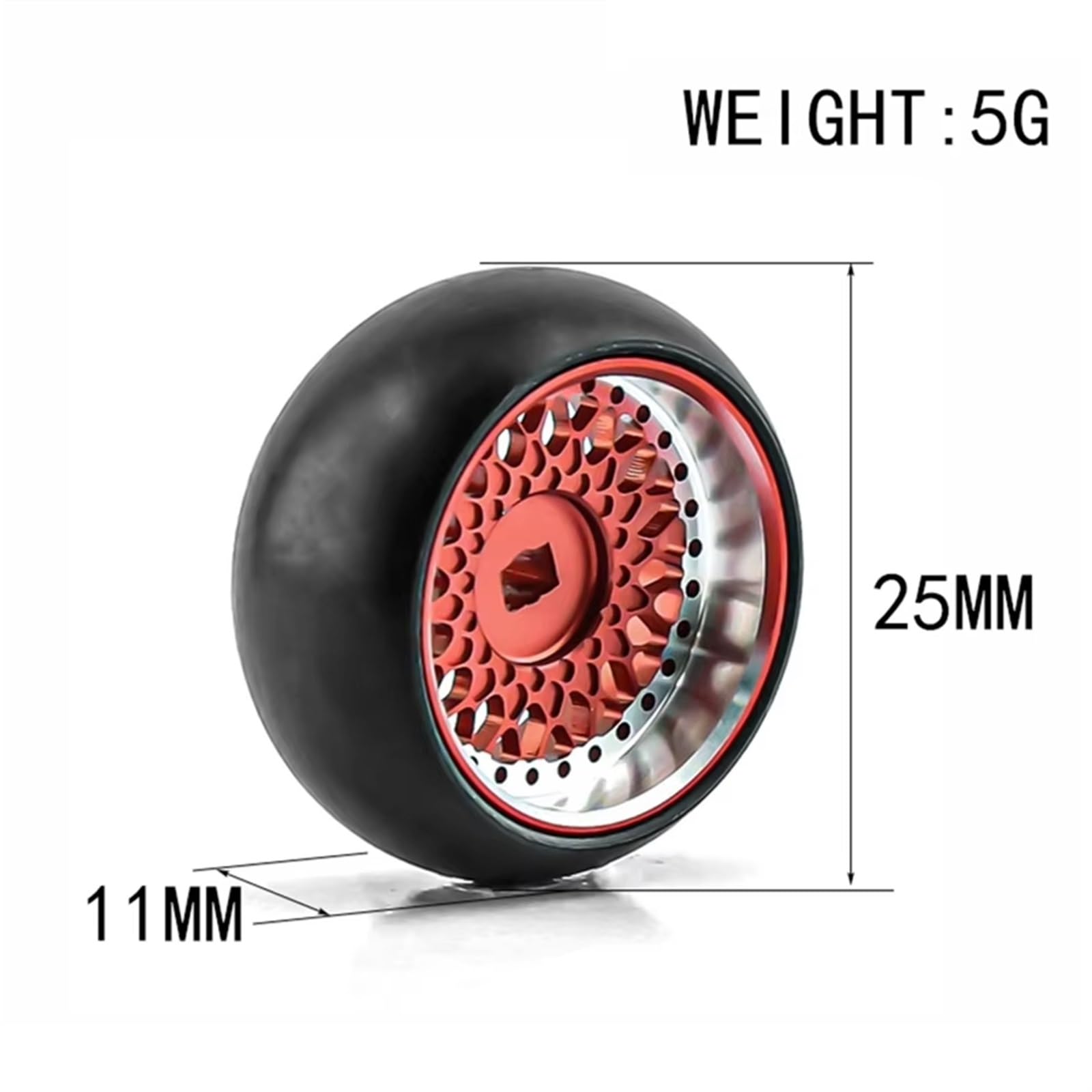 Rc Tire Jante pour Wltoys 284131 pour K969 pour K989 pour Kyosho pour Z Pneu À Dérive en Plastique Dur Jante en Métal pour Pièces De Mise À Niveau De Voiture 1/28 RC