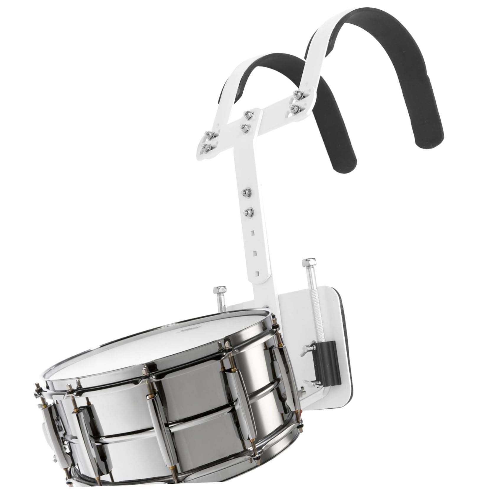 Yardwe Verstellbarer Snare Drum Holder Leicht und Einfach zu Montieren mit Schultergurt aus Aluminiumlegierung und Praktisches Zubehör für Snare Drums für Trommel Groß