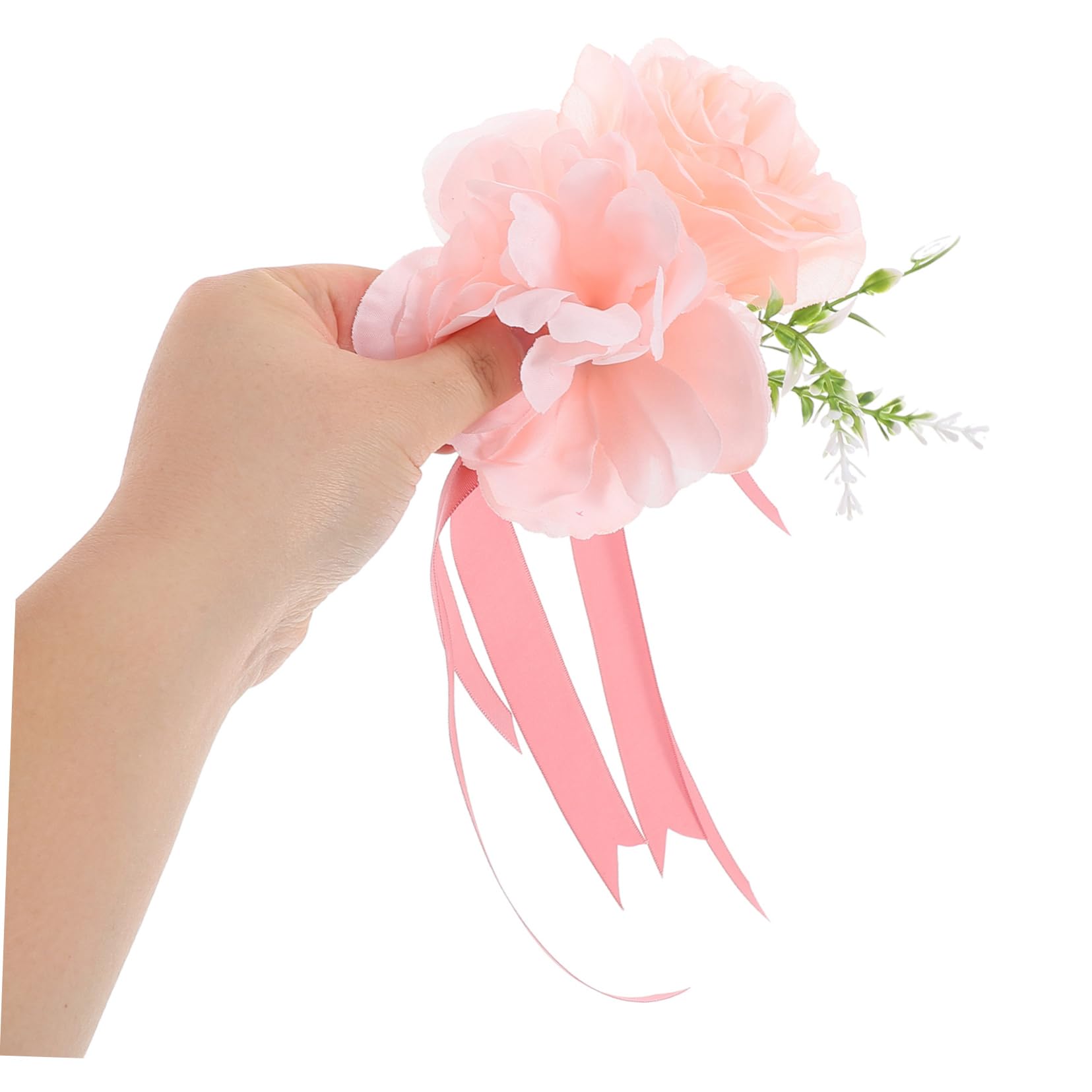 Autoschmuck für Hochzeitsauto mit Seidenblumen in Rosa | Motorhaubenband und Künstliche Hauptblume, Einfache Montage, Vielseitig für Andere Anlässe
