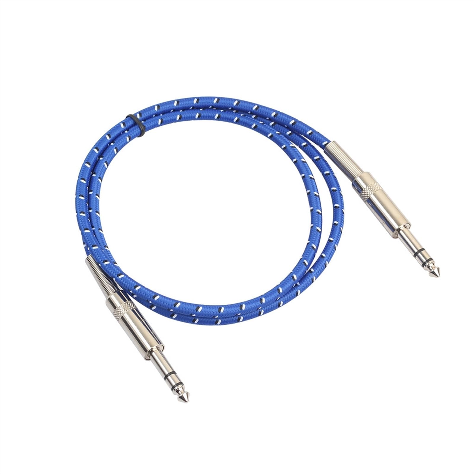 kabel audio instrumentu muzycznego Wtyczka Metalowa Niebieska Pleciona Siatka Stereo 6.35 Męski Do Męskiego Kabla Do Mikrofonu Gitary Elektrycznej(20m)