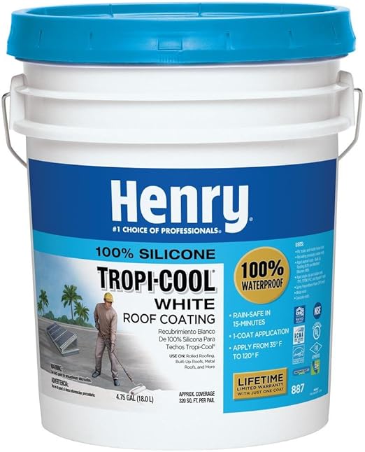 Henry HE887HS073 Tropicool Roof Coat, 5 Gallon