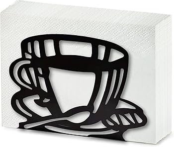 Amazon | ナプキンホルダー コーヒーカップデザイン 金属製 自立式