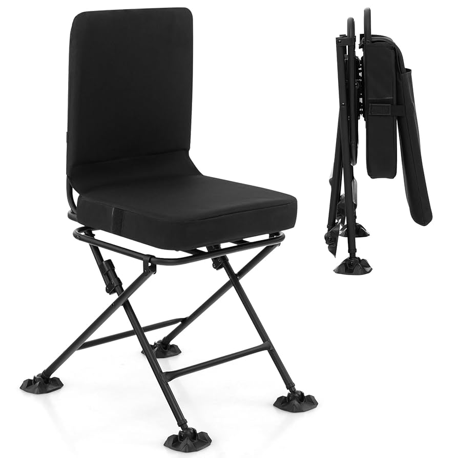 Amazon.com: BANGTANE Folding Hunting Chair, 360° Swivel
