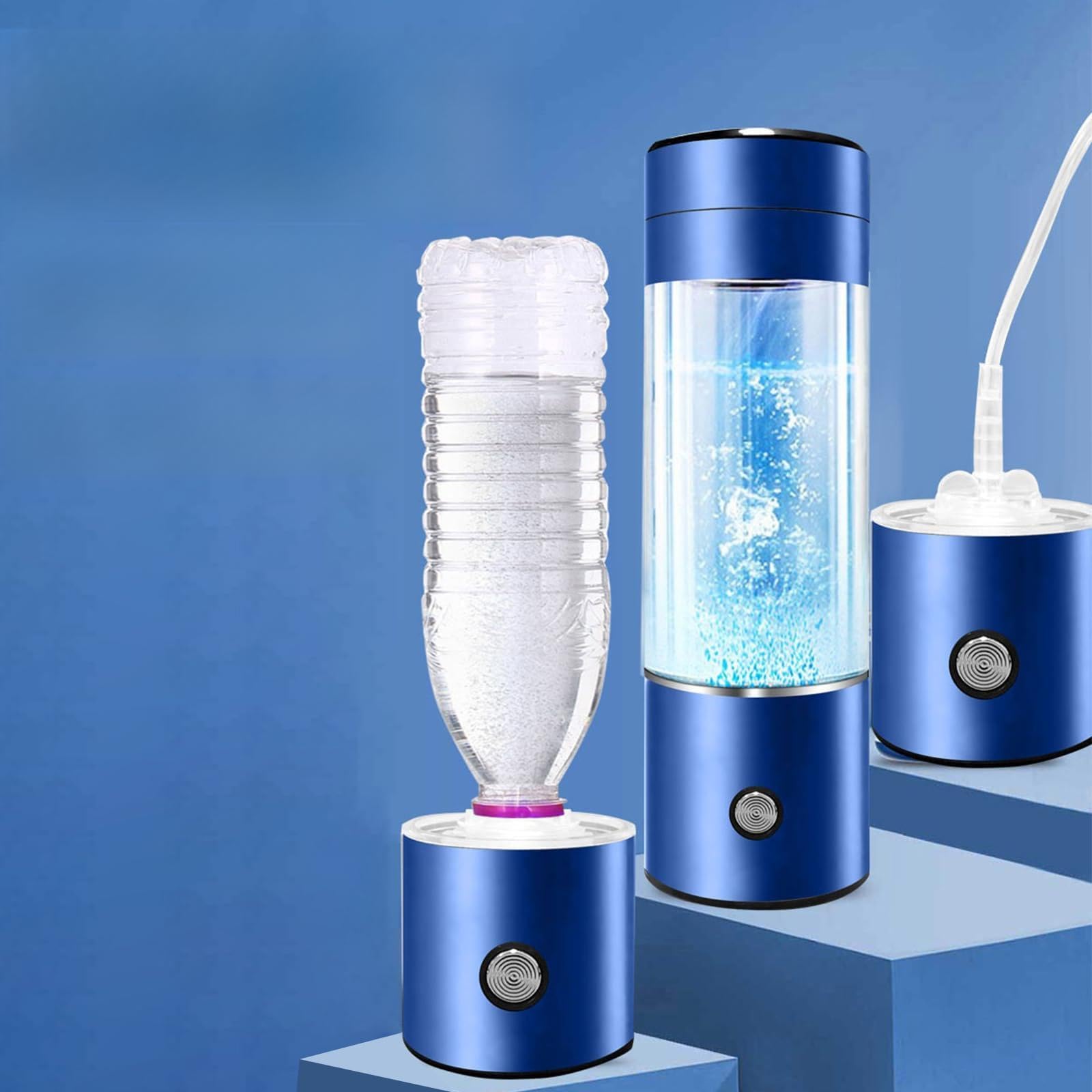 Yctze Generatore di Bombole di Ossigeno Portatile - Ionizzatore di Ossigeno Ricaricabile Tramite USB con Tecnologia SPE per Ossigeno - 330 Ml Ideale per Casa, Ufficio e Viaggi
