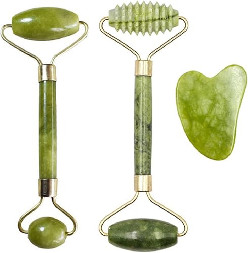 Miniatura 2 de Facial Massage Roller Double Heads Jade Stone Face Hands Body Skin Relaxation Beauty Massage Tool,guasha