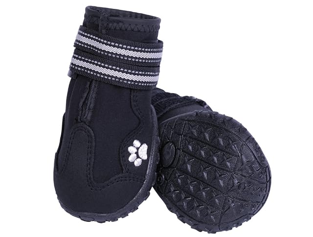 Nobby Zapatos para Perro Runners (2 Unidades), Color Negro, Talla XXL, 80 mm, Ancho 71 mm