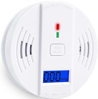 Carbon Monoxide Detector,Battery Operated CO Monitor Alarm Detector with Sound Warning and Digital LCD Display for Home,Complies with UL2034 Certified (Batteries NOT Included)