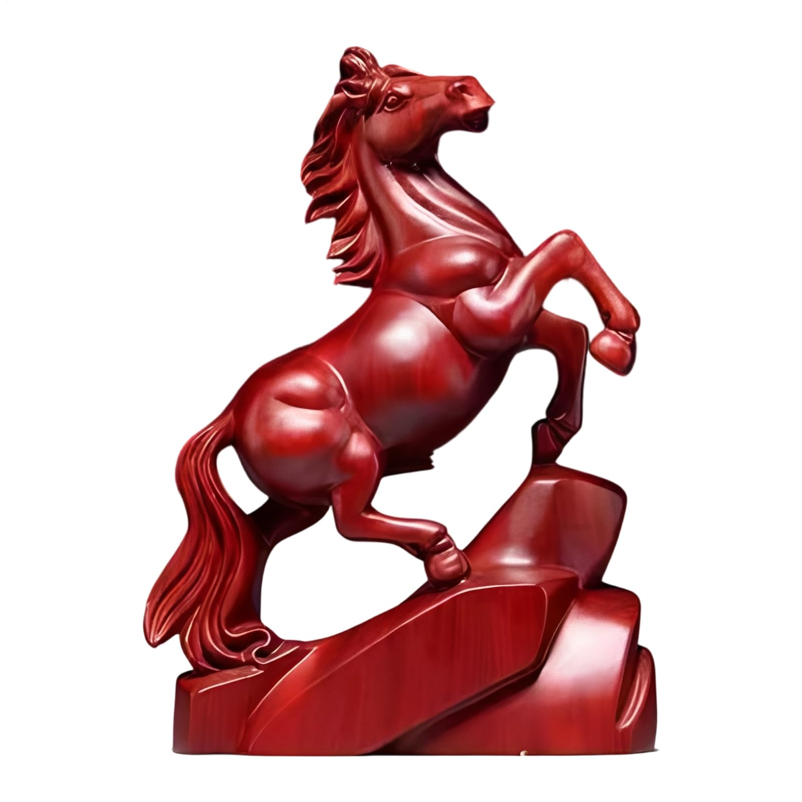 Statuettes de cheval en bois fait main | Sculpture artisanale d'exception