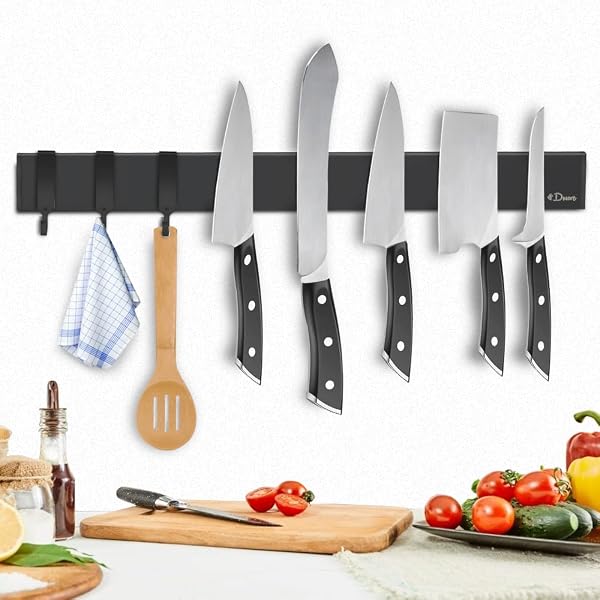 Dmore barra magnética para cuchillos con ganchos 40cm