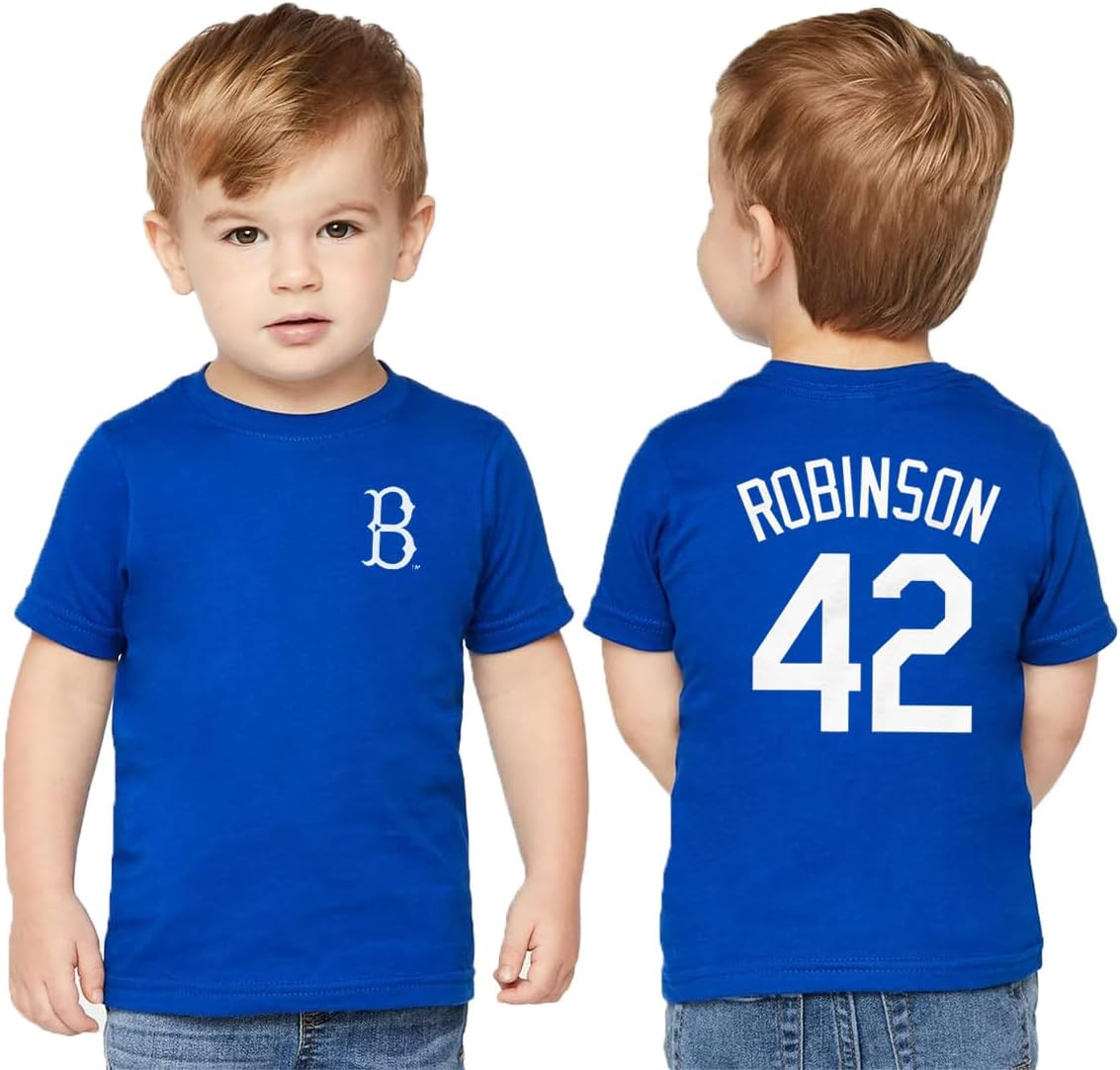 Outerstuff Jackie Robinson Brooklyn Dodgers #42 Infant/Baby Size Player Name & Number T-Shirt