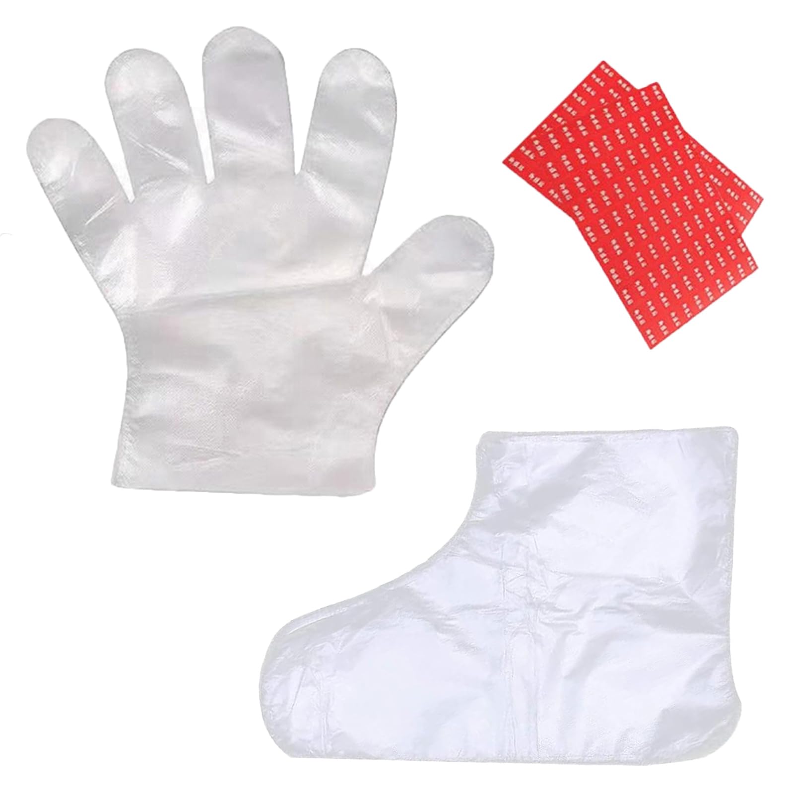 Bagno in Paraffina,Fodere da Bagno in Paraffina,Maschera Mani in Paraffina,Sacchetti per Il Bagno in Cera di Paraffina,100 guanti trasparenti e 100 stivali,200PCS