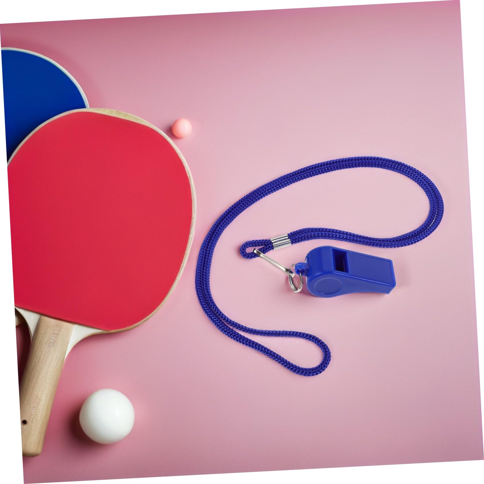 36 Piezas Silbatos Deportivos con Cuerda Silbato Árbitro Plástico Resistente y Sonido Fuerte para Fútbol Senderismo Baloncesto y Emergencias Color Azul