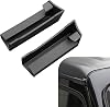 2 PCS Car Roof Gutter for Jeep Wrangler JK JL Accessories 2018-2022 ABS Anti-Scratch Wear-Resistant EnvironmentallyFriendly Soft Rubber Roof Rain Diverter Modification Accessories (Black)