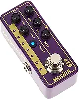 Mooer Pedal Preamp UK Gold PLX M019 | para Guitarra, Digital, Dois Canais, EQ de 3 Bandas, Simulador de Gabinete, Footswitch, Compacto, 9V DC