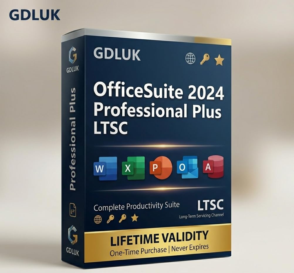 OFF'ICESUITE LTSC Professional Plus 2024 | NEW 2026 Update Included | Retail License Key for Windowspc (1 User/PC, Lifetime Validity) | Unlimited Reinstallations & Regular Updates (Quick Delivery)