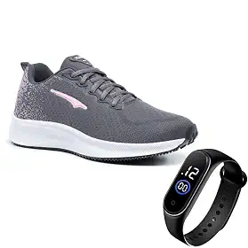 Tenis Academia Feminino Leve Macio Corrida + Relogio
