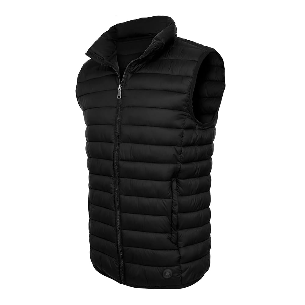 Xsylxgc Men's Lightweight Puffer Vest, Winter Quilted Hiking