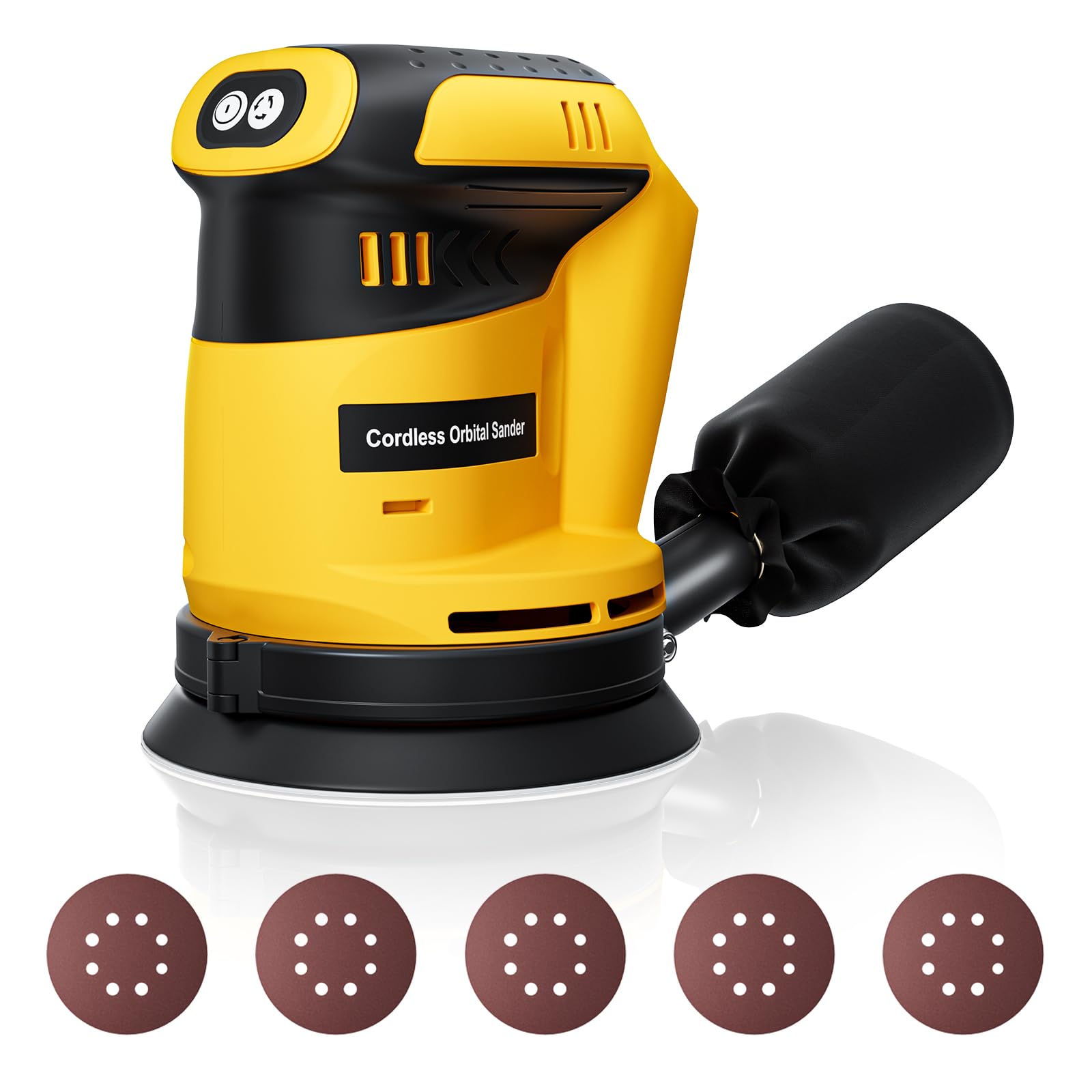 Brushless Cordless Orbital Sander for Dewalt 20V Battery(Battery Not Included), 3 Variabl…