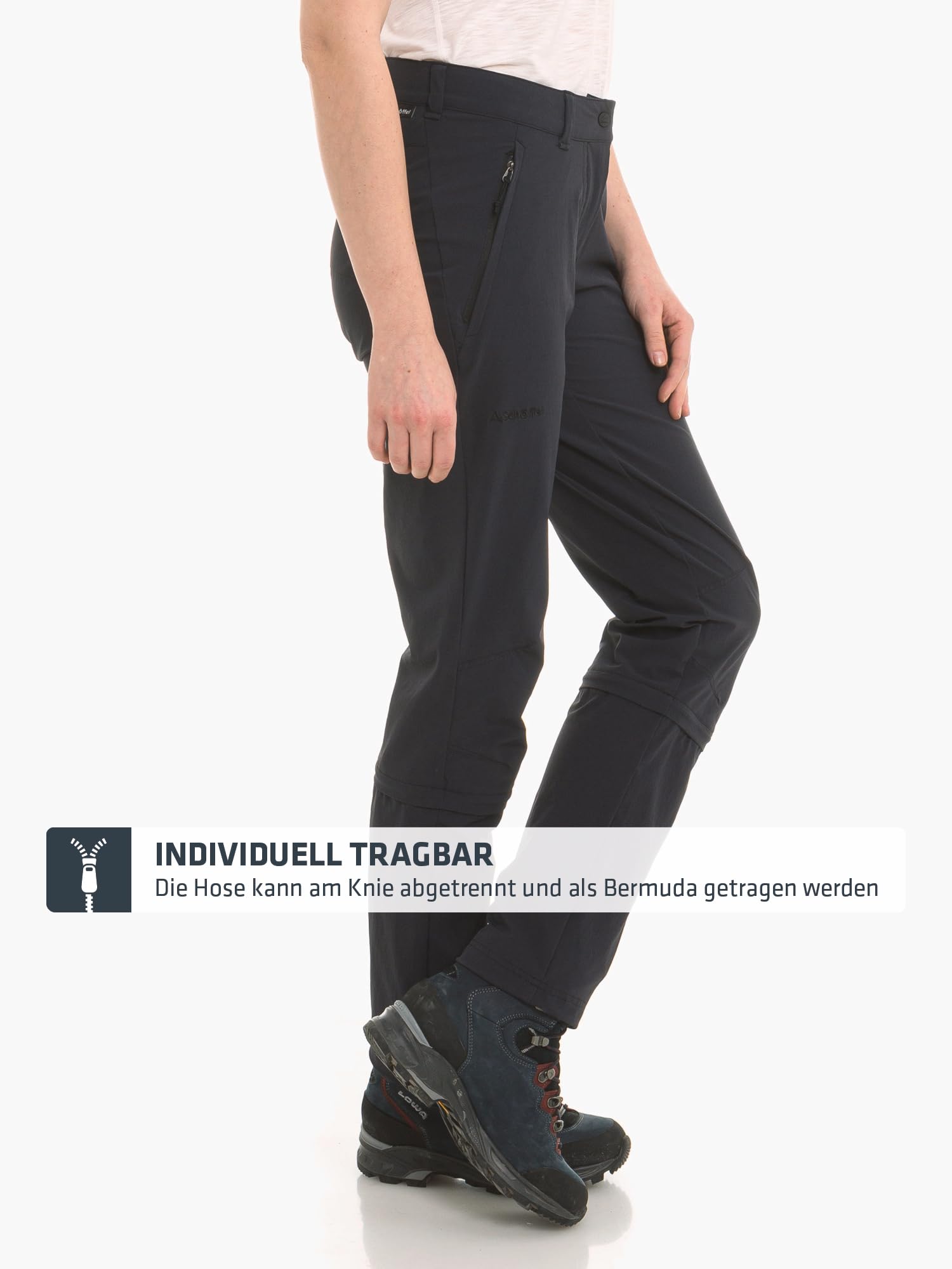 Schöffel Damen Pants Engadin1, strapazierfähige Damen Hose für Wanderungen, wasserabweisende Outdoor Hose mit sportlichem Schnitt