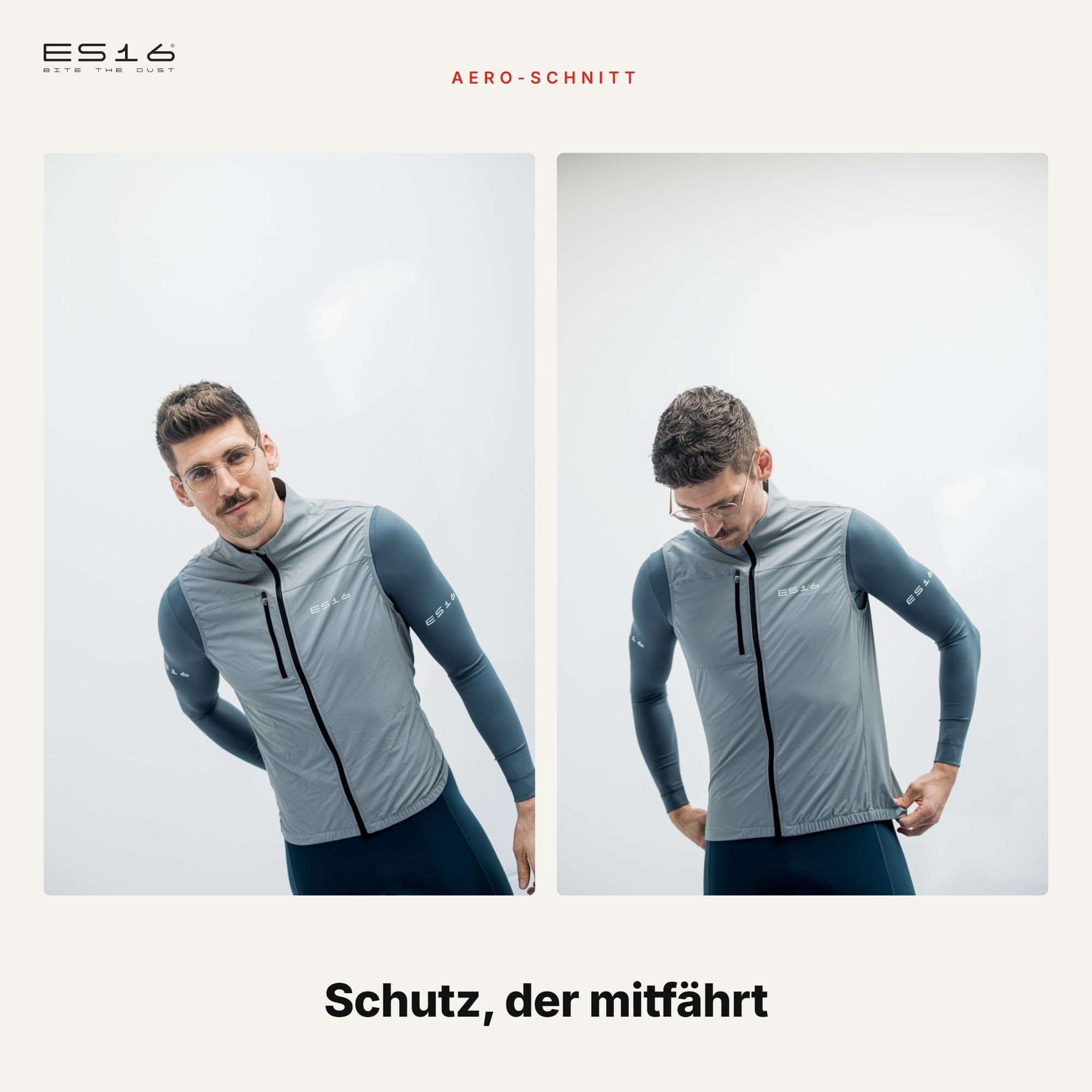 Windweste Herren Aerodynamische Cycling-Weste mit Mesh-Rücken und Wind-Schutz Vorne – Federleicht und Faltbar in Trikot-Rückentasche